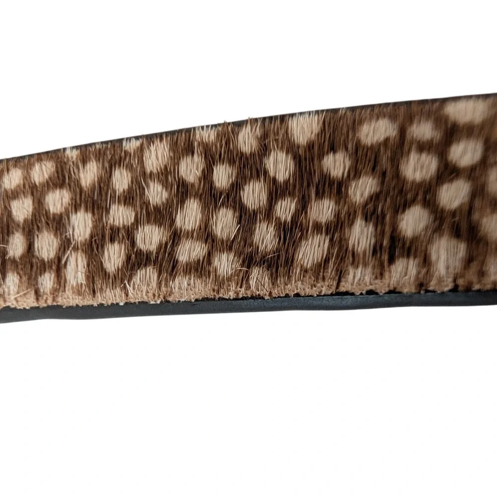 Loft Hair On Deerprint‎ Skinny Belt Women Small Boho Festival Western Minimalist